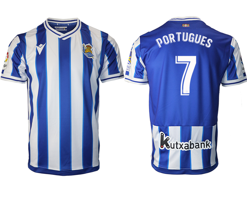 Men 2021 Real Sociedad home aaa version 7 soccer jerseys